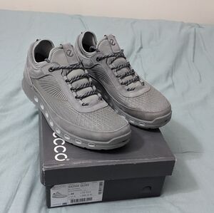 Men's Ecco Cool 2.0 GTX Leather Sneakers Wild Dove/Concrete Size EU 46 12-12.5